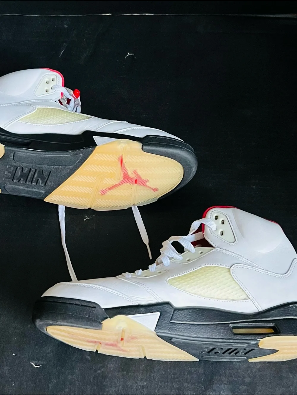 Jordan Kids White & Red High-Top Sneakers